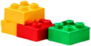 Colourful building block toys